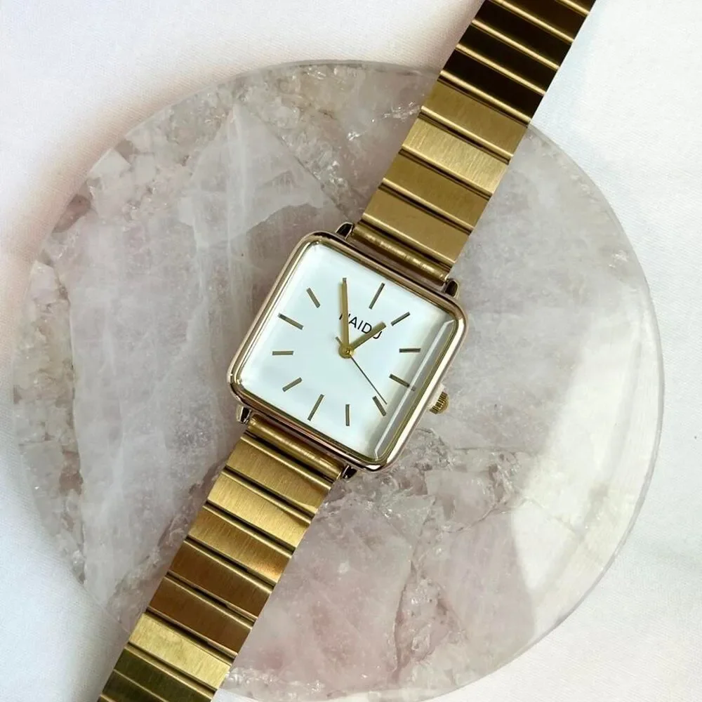 Vintage Inspired Luxury Gold Tone Watch